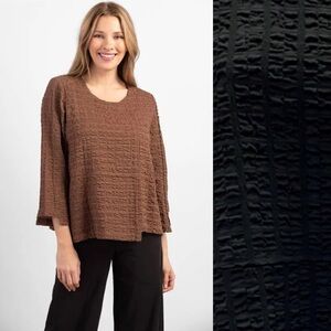 New Habitat Sz Xl HABITAT TOP CRINKLE 23700 Solid Lapped Seam Pullover